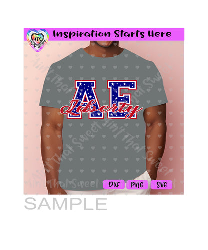 AE Liberty | Stars - Transparent PNG SVG DXF - Silhouette, Cricut, ScanNCut