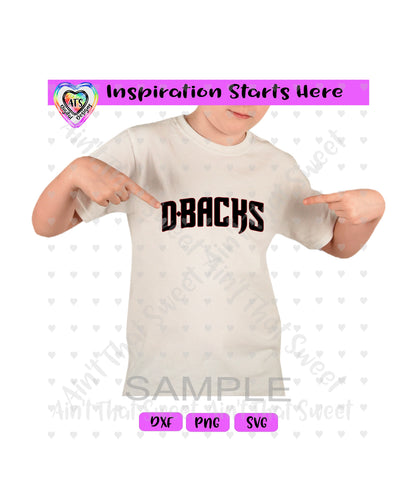 Arizona DBacks - Transparent PNG SVG DXF - Silhouette, Cricut, ScanNCut