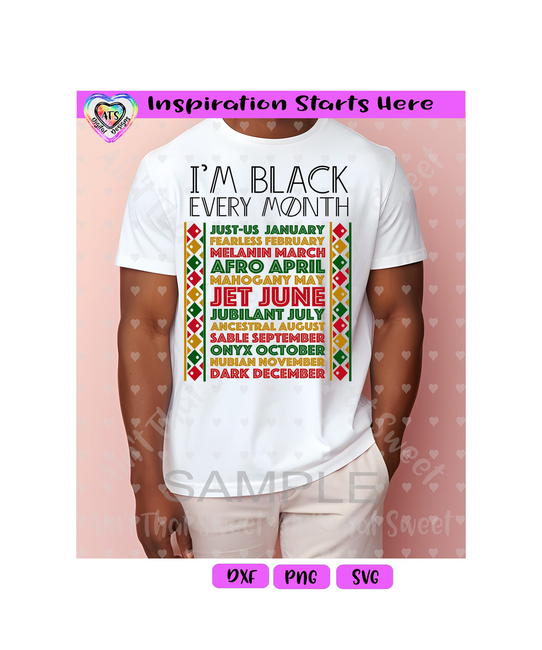 Juneteen - I'm Black Every Month - Transparent PNG, SVG - Silhouette, Cricut, Scan N Cut