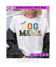 Proud Dog Mama | Dog Paw Prints (in PNG Design only) - Transparent PNG, SVG, DXF - Silhouette, Cricut, ScanNCut