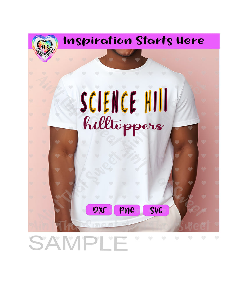 Science Hill Hilltoppers Scribble Transparent PNG SVG DXF Silhou