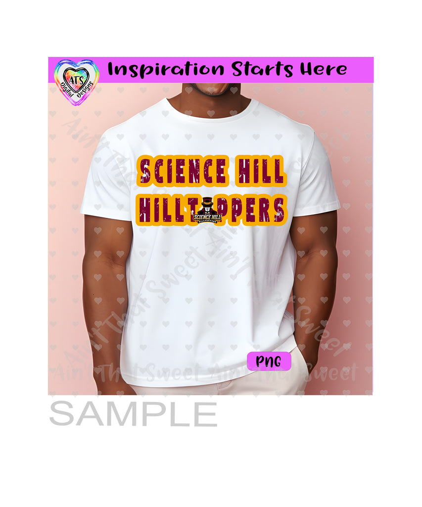 Science Hill Hilltoppers Grunge Transparent PNG File Only Silhou