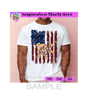 Distressed Flag | NO NAME with 4 Fist Bumps -Subtracted - Transparent PNG, SVG, DXF - Silhouette, Cricut, ScanNCut