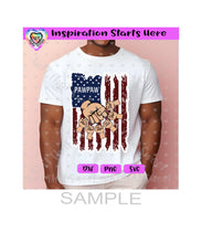 Distressed Flag | PAWPAW with 6 Fist Bumps-Subtracted-Transparent PNG, SVG, DXF - Silhouette, Cricut, ScanNCut