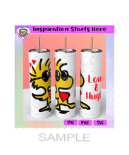 Woodstock Hugging A Heart | Love & Hugs - Transparent PNG, SVG, DXF - Silhouette, Cricut, ScanNCut