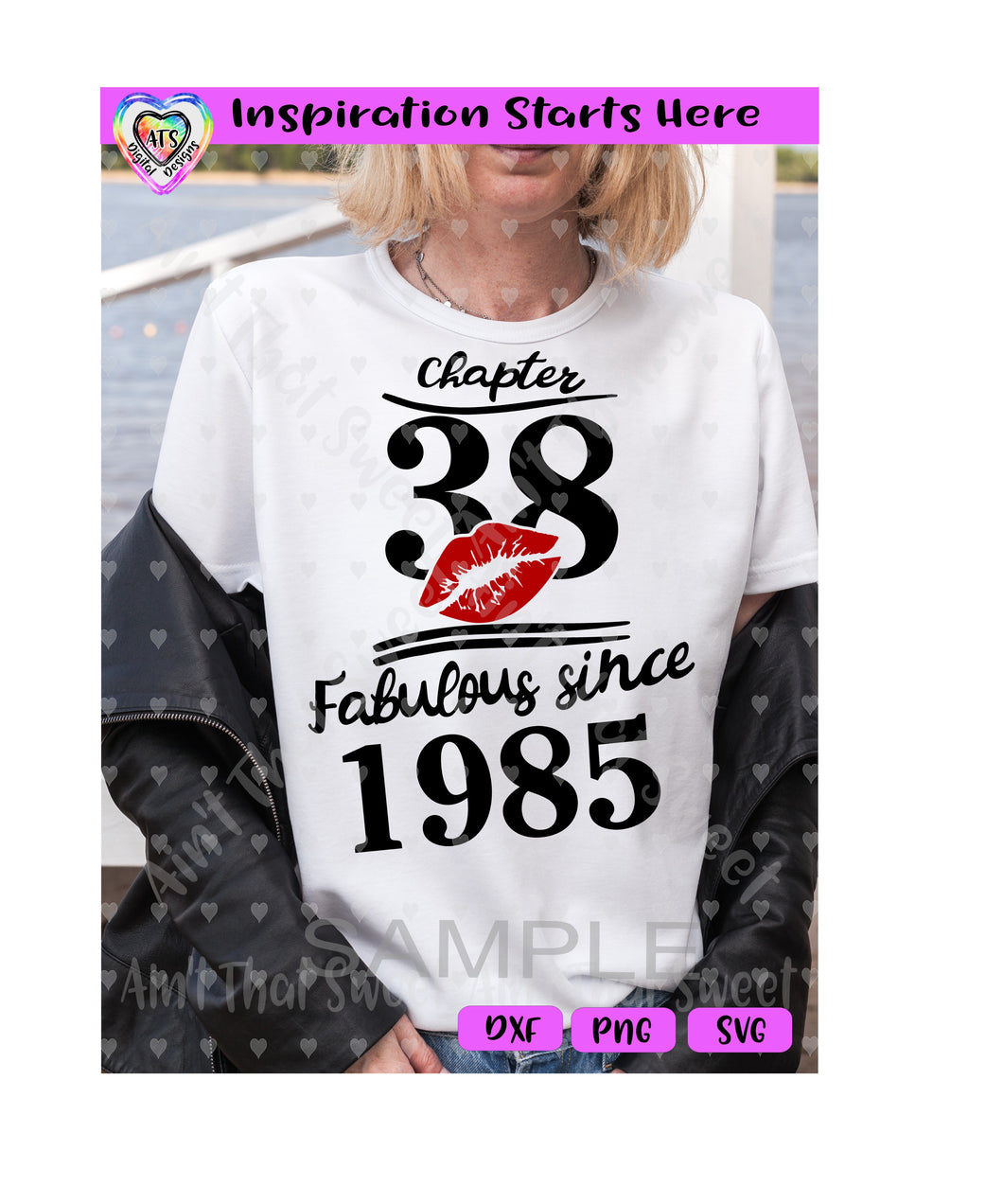 Chapter 38 | Fabulous Since 1985 | Lips (Based On 2023) - Transparent PNG SVG DXF - Silhouette, Cricut, ScanNCut