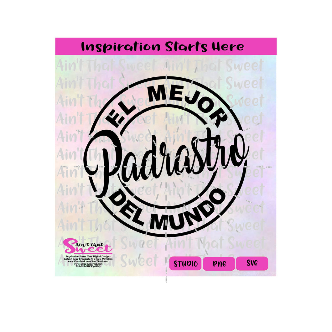 El Mejor Padrastro Del Mundo - Spanish - Transparent PNG, SVG - Silhouette, Cricut, Scan N Cut