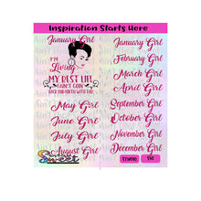 I'm Living My Best Life | I Ain't Going Back And Forth With You - All Month Names Included - Silhouette, Cricut, Scan N Cut