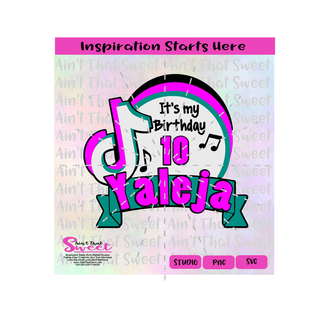 It's My Birthday | Musical Note | Ribbon | Personalized Design - Yaleja 10 - Transparent PNG, SVG  - Silhouette, Cricut, Scan N Cut