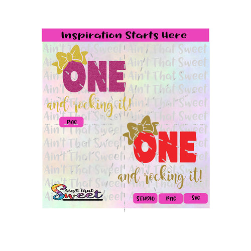 One and Rocking It | Bow - Transparent PNG, SVG  - Silhouette, Cricut, Scan N Cut