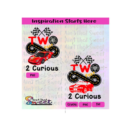 Two Fast 2 Curious | Race Car | Racetrack | Racing Flags - Transparent PNG, SVG  - Silhouette, Cricut, Scan N Cut