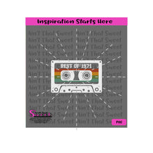 Best of 1971 Cassette Tape (Transparent Background) - Transparent PNG, SVG  - Silhouette, Cricut, Scan N Cut