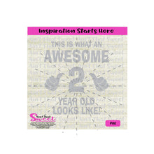 This Is What An Awesome 2 (Two) Year Old Looks Like | Thumbs Up - Transparent PNG, SVG  - Silhouette, Cricut, Scan N Cut