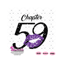 Chapter 59 with Lips  - Transparent SVG-PNG  - Silhouette, Cricut, Scan N Cut