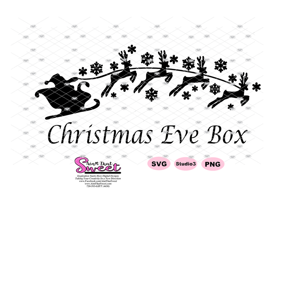 Christmas Eve Box With Santa Sleigh And Reindeer Personalization Is A Aint That Sweet