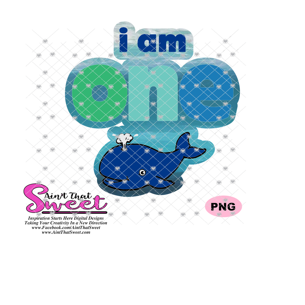 I Am One - Whale Spouting - Transparent PNG, SVG  - Silhouette, Cricut, Scan N Cut