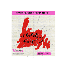 Newfoundland Province Shape with Heart Hold Fast - Canada Inspired - Transparent PNG, SVG  - Silhouette, Cricut, Scan N Cut