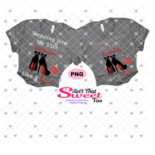 Stepping Into My 55th Birthday High Heel Shoes -  Transparent PNG, SVG - Silhouette, Cricut, Scan N Cut