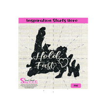 Newfoundland Province Shape with Heart Hold Fast - Canada Inspired - Transparent PNG, SVG  - Silhouette, Cricut, Scan N Cut
