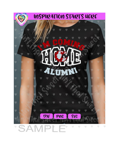 I'm Coming Home Alumni - Central Eagles - Transparent PNG SVG DXF - Silhouette, Cricut, ScanNCut