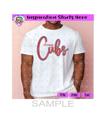 Chicago Cubs - Transparent PNG, SVG, DXF - Silhouette, Cricut, ScanNCut