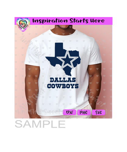 Dallas Cowboys - Texas Star - Transparent PNG SVG DXF - Silhouette, Cricut, ScanNCut