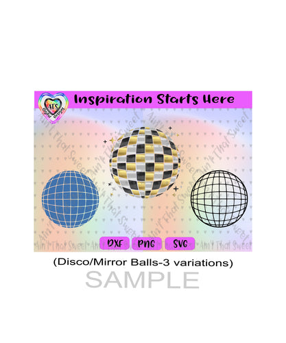 Disco Ball - Mirror Ball | Transparent PNG SVG DXF - Silhouette, Cricut, ScanNCut