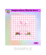 Easter Bunny Monogram (Pink) - Transparent PNG File Only - Silhouette, Cricut, ScanNCut