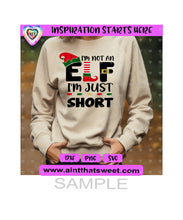 I'm Not An Elf | I'm Just Short | Hat | Socks | Christmas - Transparent PNG, SVG, DXF - Silhouette, Cricut, ScanNCut