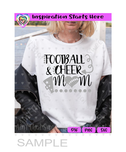 Football & Cheer Mom | Football | Megaphone - Transparent PNG SVG DXF - Silhouette, Cricut, ScanNCut