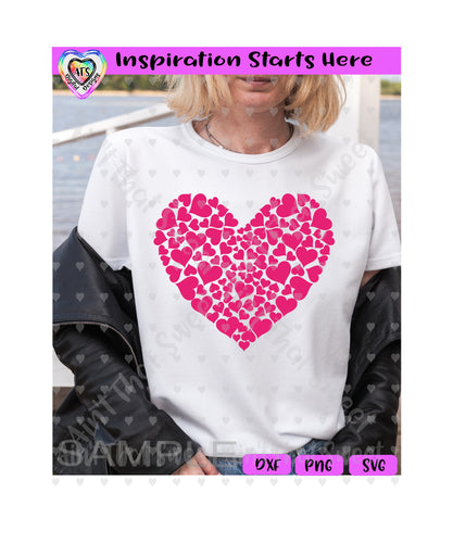 Heart Of Hearts - Transparent PNG SVG DXF - Silhouette, Cricut, ScanNCut