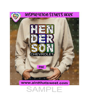 Henderson Chevrolet | Stacked | Customer Request - Transparent PNG File Only - Silhouette, Cricut, ScanNCut