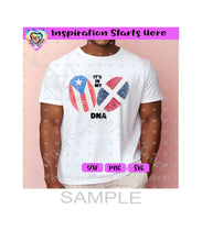 It's In My DNA | Puerto Rico | Dominican Republic | Fingerprints | Flag Inspired - Transparent PNG, SVG, DXF - Silhouette, Cricut, ScanNCut