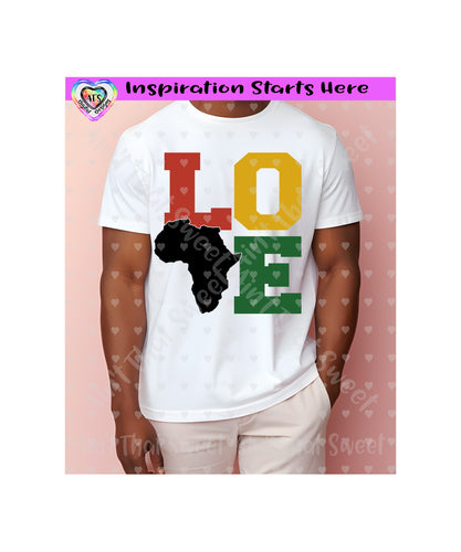 LOVE Africa - Transparent PNG, SVG  - Silhouette, Cricut, Scan N Cut