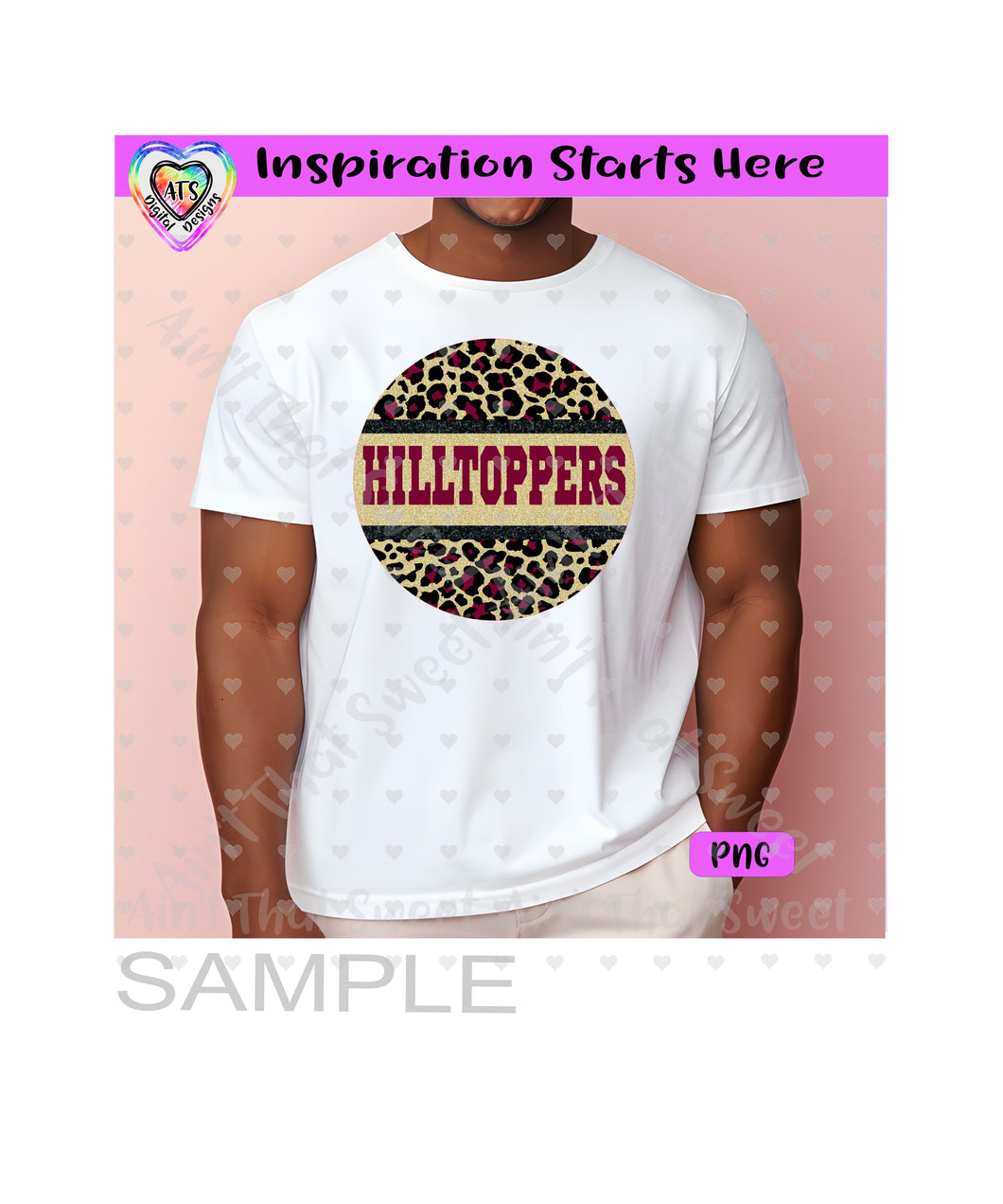 Hilltoppers | Leopard Circle - Transparent PNG File Only - Silhouette, Cricut, ScanNCut