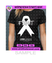 Lung Cancer Awareness Month - November - Fight | Ribbon - Transparent PNG, SVG, DXF - Silhouette, Cricut, ScanNCut