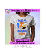 Excavator - Mom Of The Birthday Boy (1 year old) - Transparent PNG, SVG, DXF - Silhouette, Cricut, ScanNCut