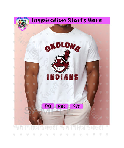 Okolona Indians | Indian Head - Transparent PNG SVG DXF - Silhouette, Cricut, ScanNCut