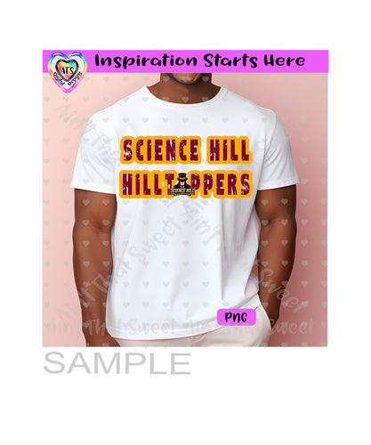 Science Hill Hilltoppers | Grunge - Transparent PNG File Only - Silhouette, Cricut, ScanNCut