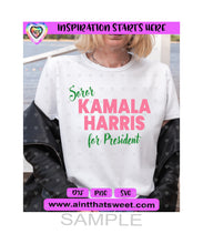 Soror Kamala Harris For President - Transparent PNG, SVG, DXF - Silhouette, Cricut, ScanNCut