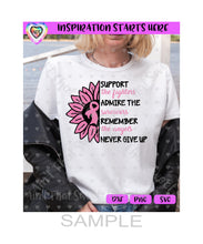 Support The Fighters Admire The Survivors Remember The Angels Never Give Up - Transparent PNG SVG DXF - Silhouette, Cricut, ScanNCut