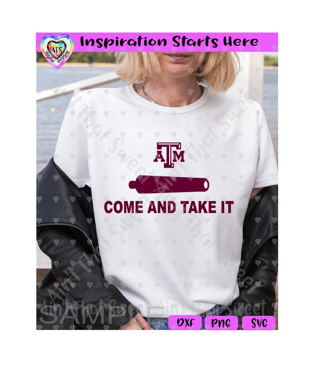 Texas A&M | Cannon | Come and Take It - Transparent PNG SVG DXF - Silhouette, Cricut, ScanNCut