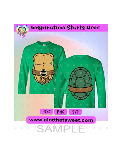 Turtle Shell Top and Bottom - Transparent PNG, SVG, DXF - Silhouette, Cricut, ScanNCut