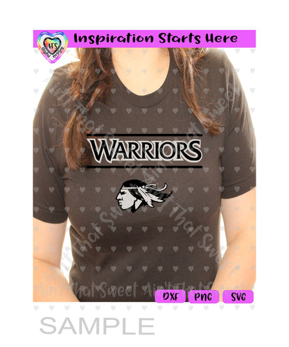 Warriors | Indian Face - Transparent PNG SVG DXF - Silhouette, Cricut, ScanNCut