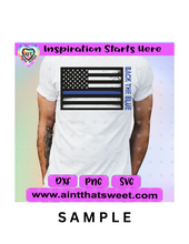 Back The Blue | Flag | Blue Line - Transparent PNG, SVG, DXF - Silhouette, Cricut, ScanNCut