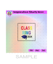 Class Ring | 2024 | Graduation Cap- Transparent PNG, SVG, DXF - Silhouette, Cricut, ScanNCut