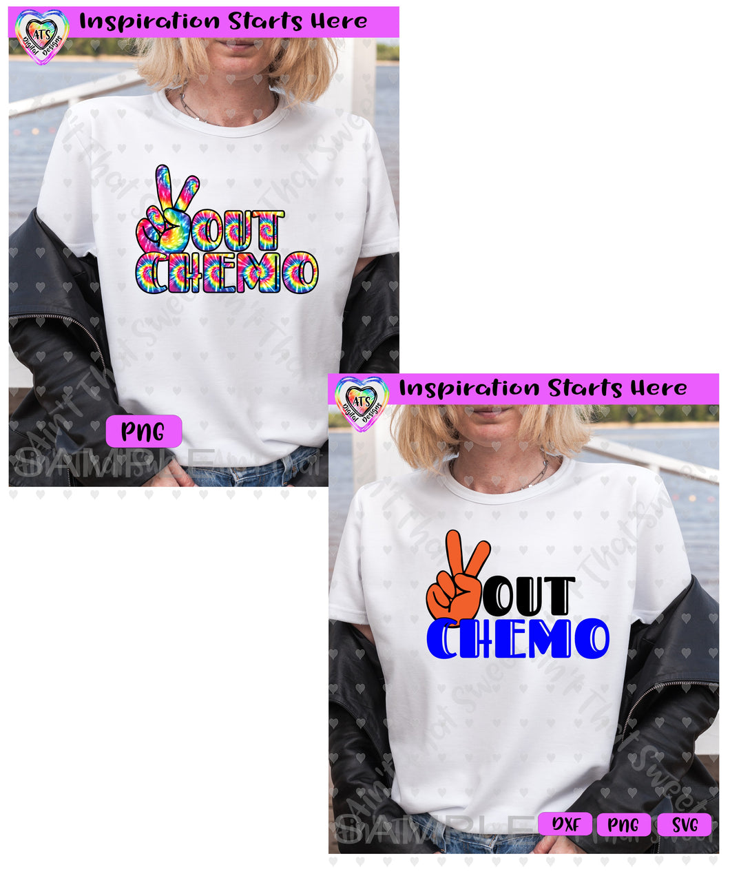 Peace Out Chemo - Transparent PNG SVG DXF - Silhouette, Cricut, ScanNCut