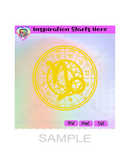 Zodiac Wheel | Capricorn Highlighted/Featured - Transparent PNG, SVG, DXF - Silhouette, Cricut, ScanNCut