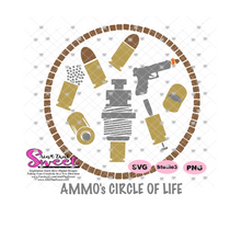 Ammo Circle Of Life Reloader, Ammo Casing, Bullet, Gun - Transparent PNG, SVG  - Silhouette, Cricut, Scan N Cut