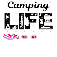 Camping Life - Transparent PNG, SVG - Silhouette, Cricut, Scan N Cut